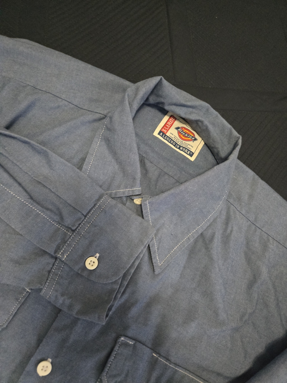 Dickies Men’s Blue Work Shirt Jacket Long Sleeves Size Xl